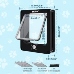 Skipoo Kattenluik Met Tunnel - Weerbestendig - Grote Kat - 4 Vergrendelingsstanden - Zwart -Winkel Voor Kattenbenodigdheden 1200x1200 437