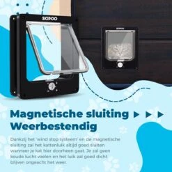 Skipoo Kattenluik Met Tunnel - Weerbestendig - Grote Kat - 4 Vergrendelingsstanden - Zwart -Winkel Voor Kattenbenodigdheden 1200x1200 438