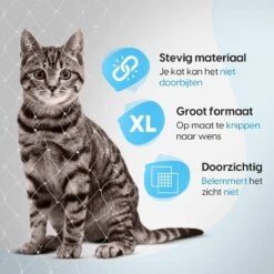 Kattennet Voor Balkon 4x10 Meter - Katten Gaas - Kattennet Balkon - Katten Net - Transparant -Winkel Voor Kattenbenodigdheden 1200x1200 452