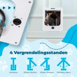 Skipoo Kattenluik Met Tunnel - Weerbestendig - Grote Kat - 4 Vergrendelingsstanden - Wit -Winkel Voor Kattenbenodigdheden 1200x1200 463