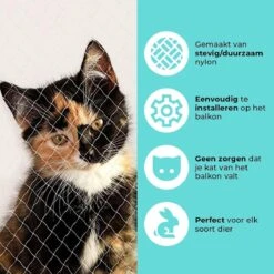 Kattennet Premium - 300 X 400 CM - Kattennet Voor Balkon - Transparant - Balkon Net - Makkelijk Te Monteren -Winkel Voor Kattenbenodigdheden 1200x1200 476