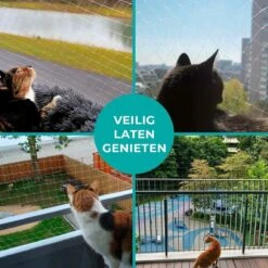 Kattennet Premium - 300 X 400 CM - Kattennet Voor Balkon - Transparant - Balkon Net - Makkelijk Te Monteren -Winkel Voor Kattenbenodigdheden 1200x1200 477