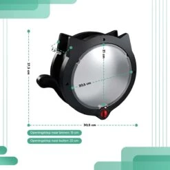 Cellavi XL Kattenluik Zwart Met Tunnel - Hondenluik - 4 Vergrendelingsstanden - 30,5 X 27,5 X 7,5 Cm -Winkel Voor Kattenbenodigdheden 1200x1200 485