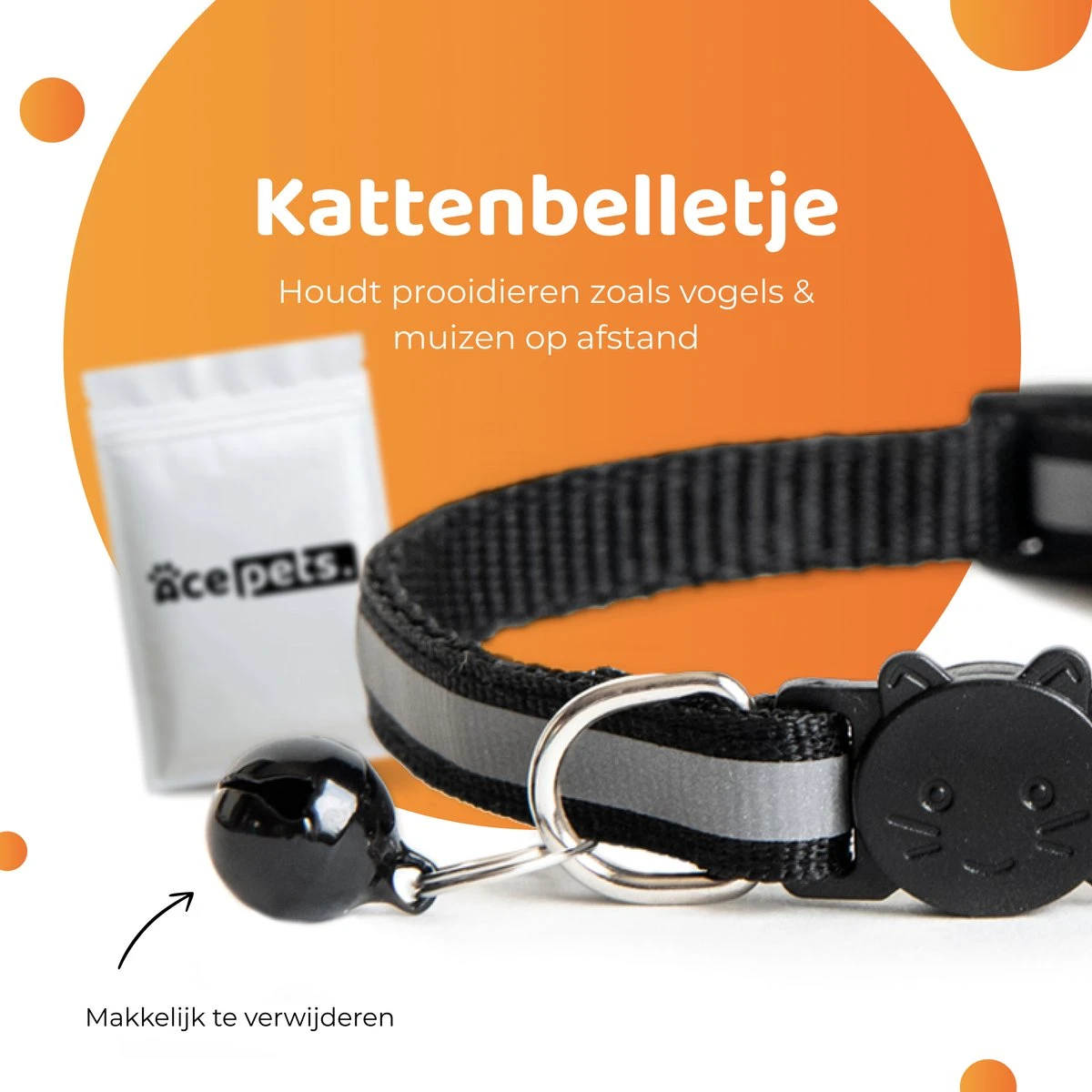 ACE Pets Reflecterende Kattenhalsband Met Veiligheidssluiting – Halsband Kat & Kitten - Met Adreskoker - Kittenhalsband & Kattenbandje Met Belletje - Zwart 13 ACE Pets Reflecterende Kattenhalsband Met Veiligheidssluiting – Halsband Kat & Kitten - Met Adreskoker - Kittenhalsband & Kattenbandje Met Belletje - Zwart - Afbeelding 11