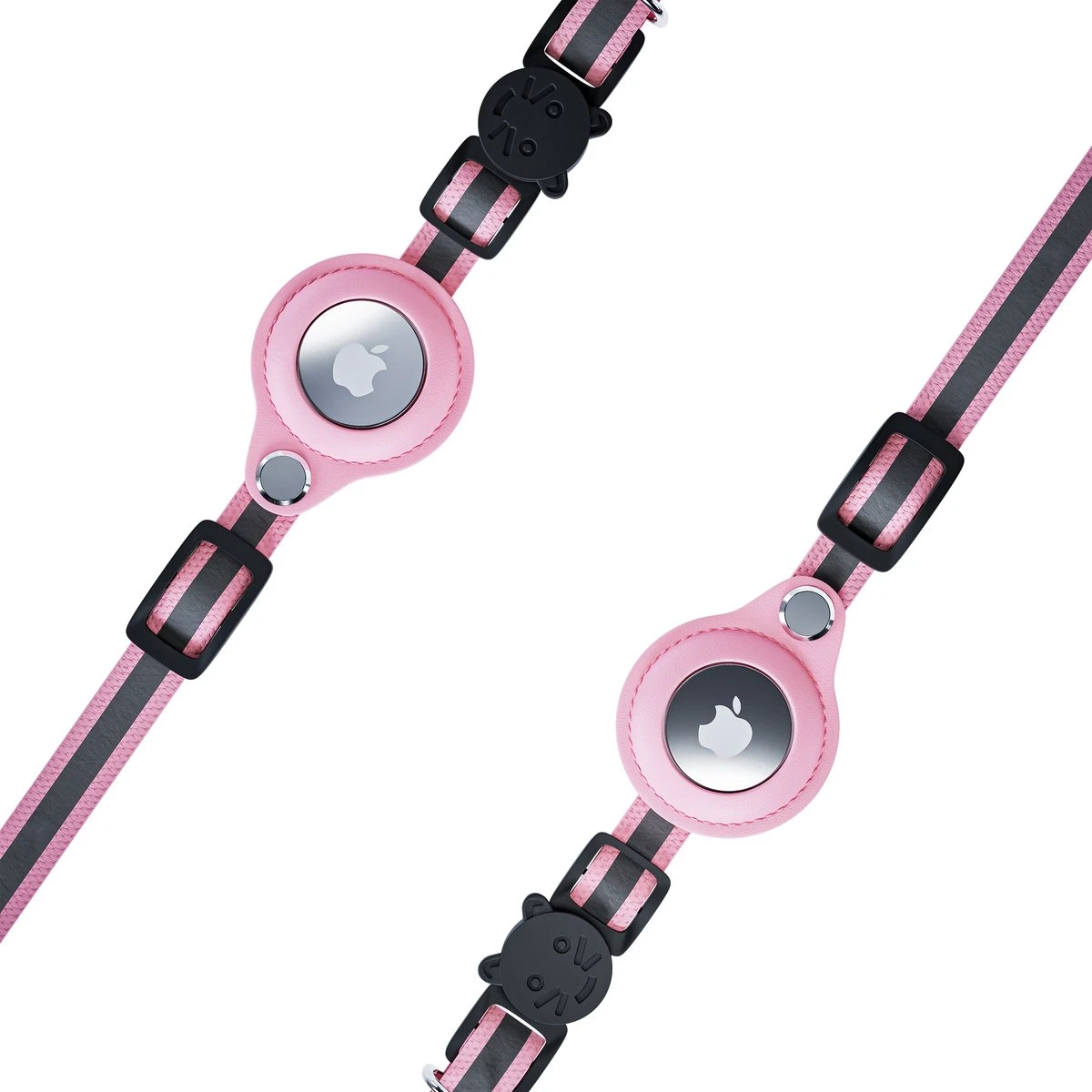 CuraCanin - AirTag Kat - Kattenhalsband - AirTag Apple Houder - Roze - Reflecterend - Verstelbaar - GPS Tracker - Kattenriem 4 CuraCanin - AirTag Kat - Kattenhalsband - AirTag Apple Houder - Roze - Reflecterend - Verstelbaar - GPS Tracker - Kattenriem - Afbeelding 2