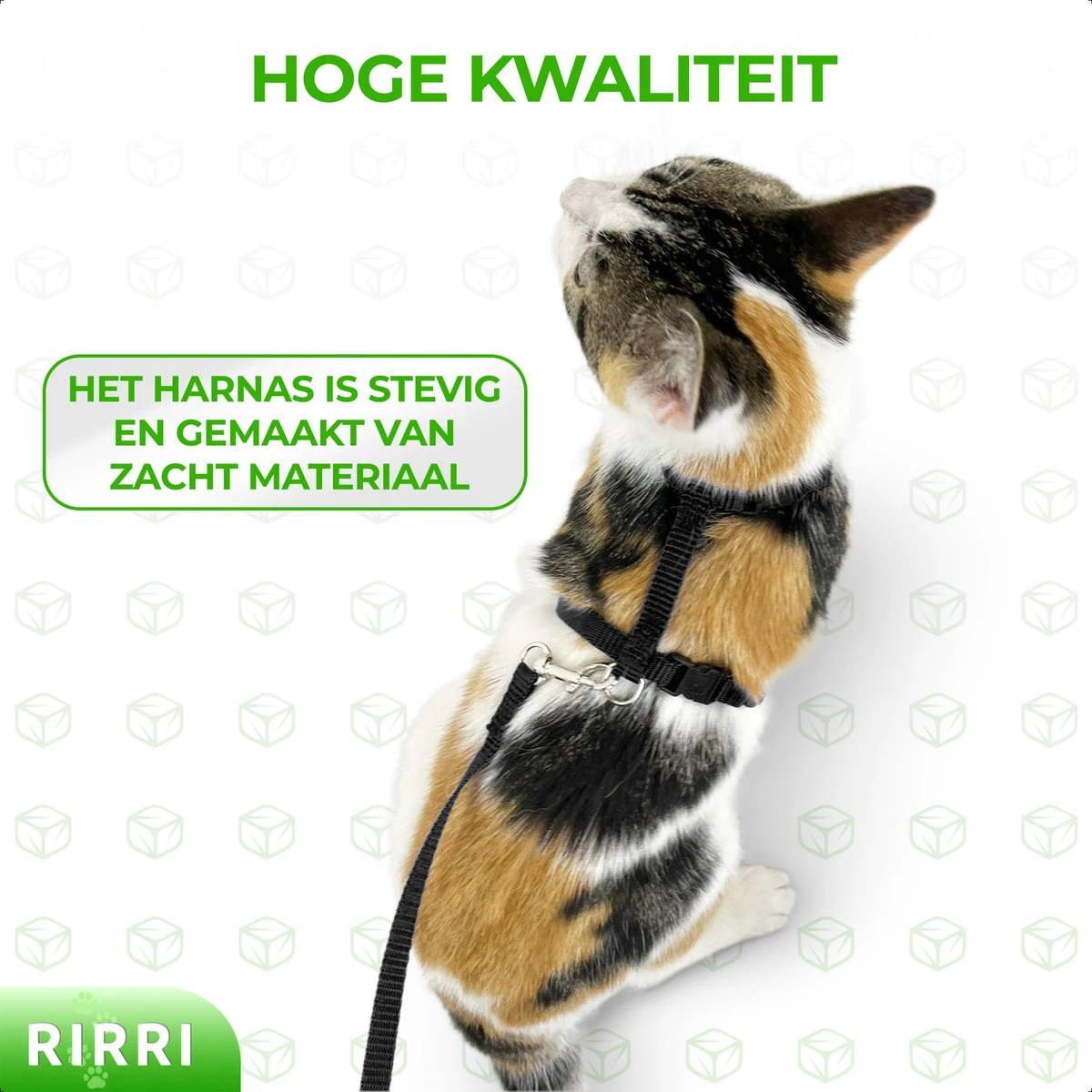 Rirri Kattenharnas Met Looplijn - Kattentuigje Met Looplijn Hoogwaardige Kwaliteit - Zwart 5 Rirri Kattenharnas Met Looplijn - Kattentuigje Met Looplijn Hoogwaardige Kwaliteit - Zwart - Afbeelding 3