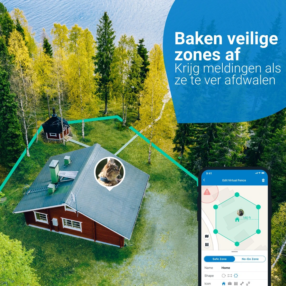 Tractive GPS CAT 4 - Kat GPS Tracker & Activiteitenmonitor - Past Op Meeste Halsbanden - Donkerblauw 6 Tractive GPS CAT 4 - Kat GPS Tracker & Activiteitenmonitor - Past Op Meeste Halsbanden - Donkerblauw - Afbeelding 4