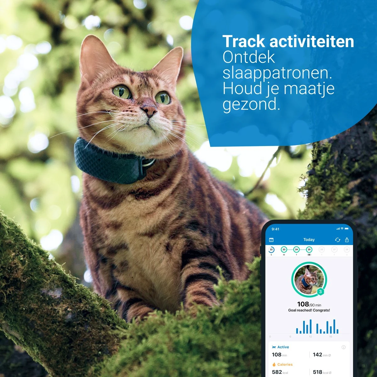 Tractive GPS CAT 4 - Kat GPS Tracker & Activiteitenmonitor - Past Op Meeste Halsbanden - Donkerblauw 8 Tractive GPS CAT 4 - Kat GPS Tracker & Activiteitenmonitor - Past Op Meeste Halsbanden - Donkerblauw - Afbeelding 6