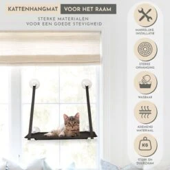 TACTIV PETS® Kattenhangmat | Hangmat Kat | Kattenhangmat Raam | Kattenmand -Winkel Voor Kattenbenodigdheden 1200x1200 599