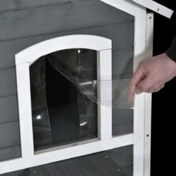 PawHut Kattenhuis Voor Buiten Kattenhut Met 2 Verdiepingen Kattenvilla, Asfaltdak, Massief Hout Grijs D30-236 15 PawHut Kattenhuis Voor Buiten Kattenhut Met 2 Verdiepingen Kattenvilla, Asfaltdak, Massief Hout Grijs D30-236 -Winkel Voor Kattenbenodigdheden 1200x1200 606