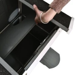 PawHut Kattenhuis Voor Buiten Kattenhut Met 2 Verdiepingen Kattenvilla, Asfaltdak, Massief Hout Grijs D30-236 16 PawHut Kattenhuis Voor Buiten Kattenhut Met 2 Verdiepingen Kattenvilla, Asfaltdak, Massief Hout Grijs D30-236 -Winkel Voor Kattenbenodigdheden 1200x1200 607