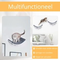 Merkloos Paws And Claws - Cat Shelf – Hangmat Kat – Kattenplank - Kattenbed - Wasbaar – Wandmontage – MDF - Wit -Winkel Voor Kattenbenodigdheden 1200x1200 620