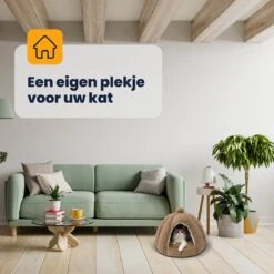 MIRO Katten Huis - Kattenhuizen - Kattenhok - Kattenmand - Dierenhuis - Extra Zacht - Bruin -Winkel Voor Kattenbenodigdheden 1200x1200 689