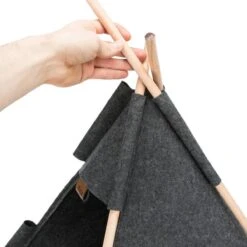 TRIXIE Huisdierengrot Tipi 55x65x55 Cm Vilt -Winkel Voor Kattenbenodigdheden 1200x1200 695