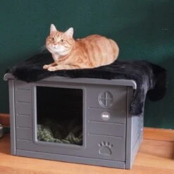 RHRQuality Kattenhuis Voor Binnen En Buiten Kattenhok Villa De Luxe Grijs -Winkel Voor Kattenbenodigdheden 1200x1200 704