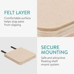 Navaris Katten Klimmuur 3 Tredes - 18 X 18 X 1,5 Cm Per Plankje - Katten Klimwand Van Hout - Inclusief Bevestigingsmateriaal -Winkel Voor Kattenbenodigdheden 1200x1200 784