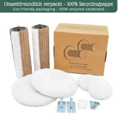 Pfotenolymp® Kattenklimwand - Wandmontage - 22 X 6 Cm - 2 Klimtreden Voor Klimlandschap - Klimboom - Klimwand Voor Katten Met Sisal -Winkel Voor Kattenbenodigdheden 1200x1200 789