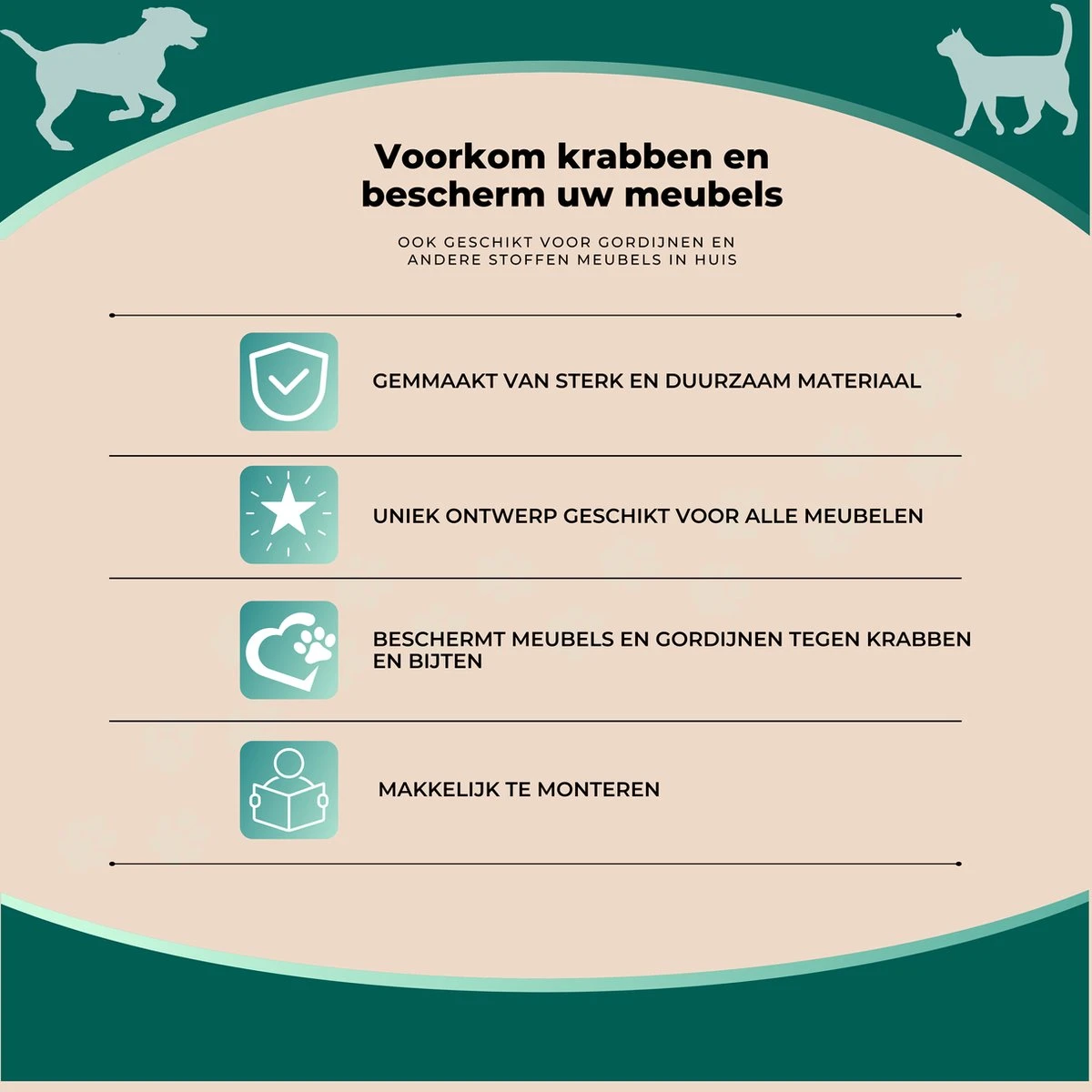 Anti Krab Katten - Anti Krab Vellen - Voor Katten En Honden - Dubbelzijdig - 8 Stuks - Duurzaam - Extra Groot 5 Anti Krab Katten - Anti Krab Vellen - Voor Katten En Honden - Dubbelzijdig - 8 Stuks - Duurzaam - Extra Groot - Afbeelding 3