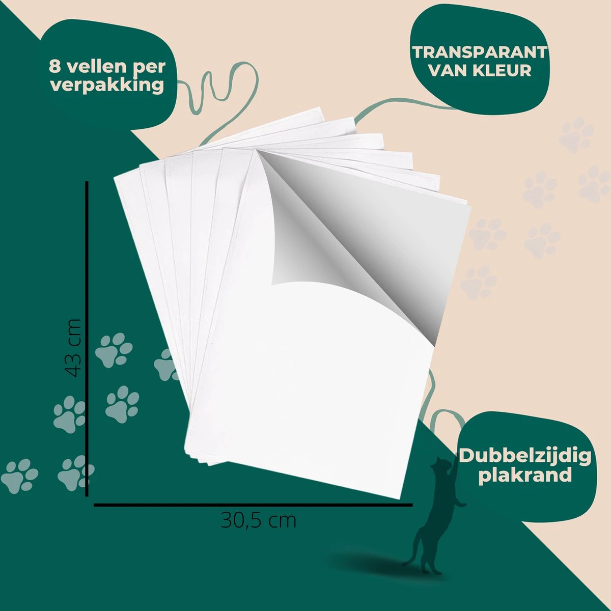 Anti Krab Katten - Anti Krab Vellen - Voor Katten En Honden - Dubbelzijdig - 8 Stuks - Duurzaam - Extra Groot 9 Anti Krab Katten - Anti Krab Vellen - Voor Katten En Honden - Dubbelzijdig - 8 Stuks - Duurzaam - Extra Groot - Afbeelding 7