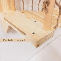 Be-Inspired® Houten Katten Brug – Katten Klimwand – Katten Klimmuur – Katten Muur – Katten Klim Plankjes – Huisdier – Hangmat – Wandmeubel Kat – Wandmontage – Duurzaam – 90 Cm -Winkel Voor Kattenbenodigdheden 1200x1200 818