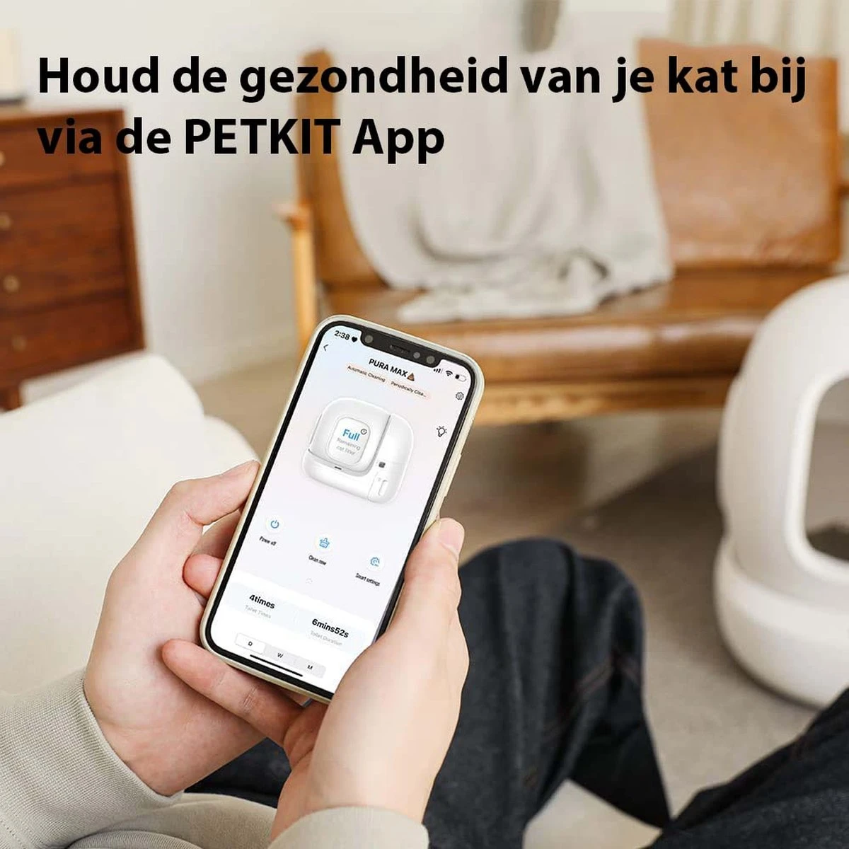 PETKIT® Pura MAX – Automatische Kattenbak – Elektrisch – Kattenbak Zelfreinigend – Bedienen Via De App 9 PETKIT® Pura MAX – Automatische Kattenbak – Elektrisch – Kattenbak Zelfreinigend – Bedienen Via De App - Afbeelding 7