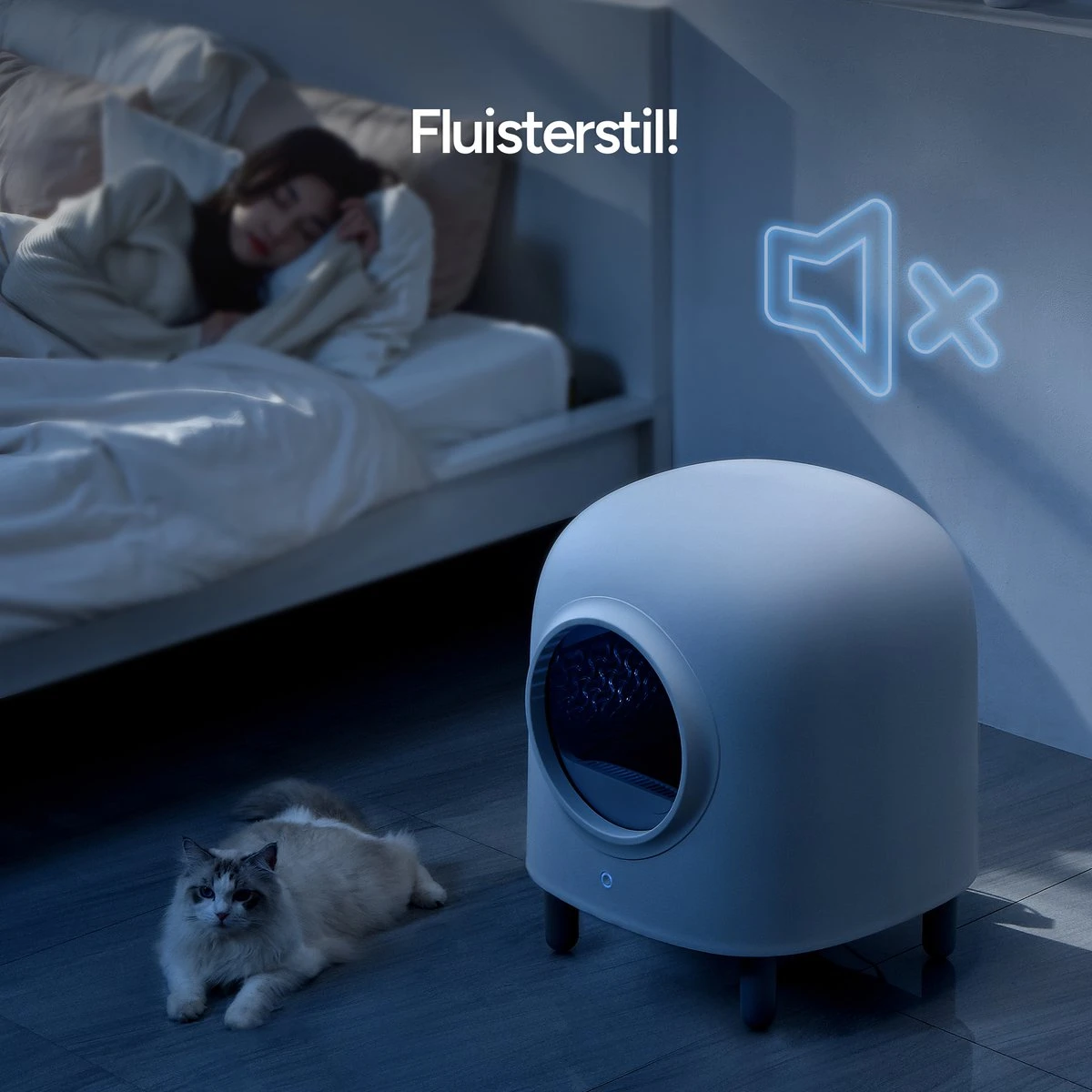 Petree Cube - Zelfreinigende Kattenbak - Automatisch - Bedienen Via De App - Katten - Anti-geur - 60 X 52 X 64 Cm 11 Petree Cube - Zelfreinigende Kattenbak - Automatisch - Bedienen Via De App - Katten - Anti-geur - 60 X 52 X 64 Cm - Afbeelding 9