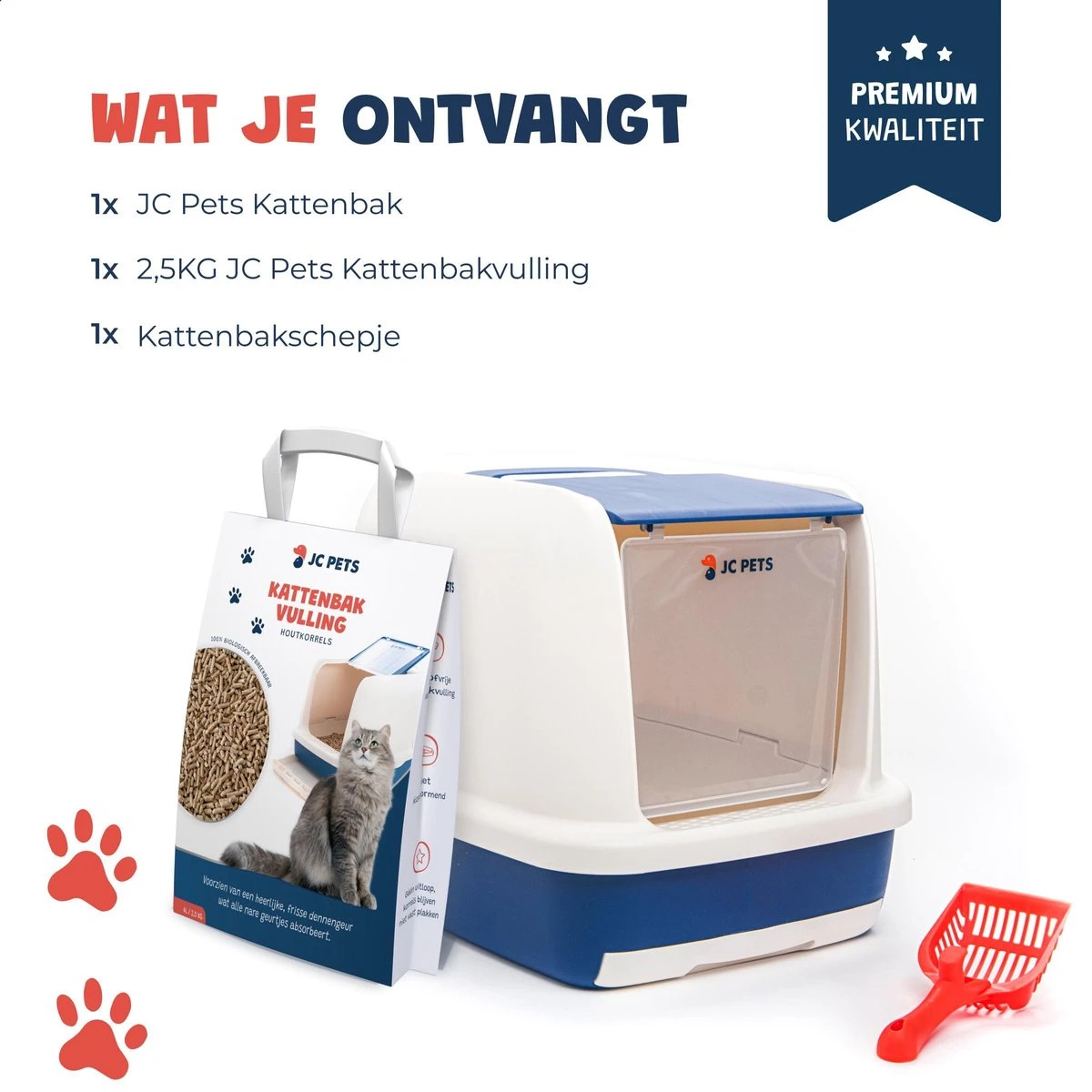 JC Pets Premium Kattenbak Systeem - Inclusief 2.5KG / 4L Kattenbakvulling - Zelfreinigend 12 JC Pets Premium Kattenbak Systeem - Inclusief 2.5KG / 4L Kattenbakvulling - Zelfreinigend - Afbeelding 10
