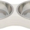Merkloos Trixie Voerbak Kat Dubbel Melamine / Rvs Wit 2x200 Ml 27x14x3 Cm -Winkel Voor Kattenbenodigdheden 1200x419