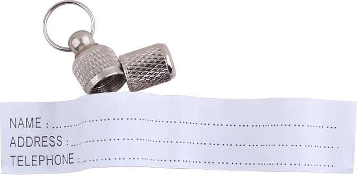 Merkloos Adreskoker - Huisdieren ID Kokertje - Hond En Of Kat 3 Merkloos Adreskoker - Huisdieren ID Kokertje - Hond En Of Kat