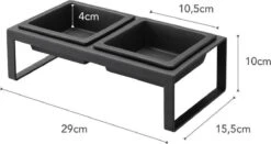 Yamazaki Eetbak - Voederbak Kat - Tweeledig - Zwart -Winkel Voor Kattenbenodigdheden 1200x636 2