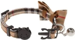 Kattenhalsband Ruit Met Strik | Halsband Kat | Kattenband | Kitten | Kattenbandje Met Veiligheidssluiting En Belletje | Kattenhalsbandje Met Strik In Dé Klassieke Beige Ruit -Winkel Voor Kattenbenodigdheden 1200x640 2