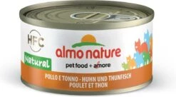 Almo Nature Natvoer Voor Katten - HFC Natural - 24 X 70g - Kip En Tonijn - 24 X 70 Gram -Winkel Voor Kattenbenodigdheden 1200x659