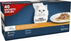 Purina One Purina Gourmet Perle - Mini Filets In Saus - Kalkoen Eend Tonijn & Lam - 40x85g