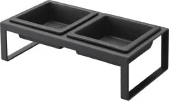 Yamazaki Eetbak - Voederbak Kat - Tweeledig - Zwart -Winkel Voor Kattenbenodigdheden 1200x720 2
