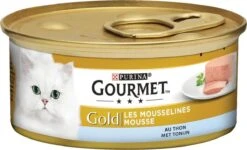 Gourmet Gold Mousse - Kattenvoer Natvoer - Met Tonijn, Lever, Kalkoen, Rund - 48 X 85 G -Winkel Voor Kattenbenodigdheden 1200x731