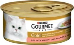 Gourmet Gold Fijne Hapjes - Kattenvoer Natvoer - Zalm & Kip - 24 X 85 Gr 17 Gourmet Gold Fijne Hapjes - Kattenvoer Natvoer - Zalm & Kip - 24 X 85 Gr -Winkel Voor Kattenbenodigdheden 1200x733