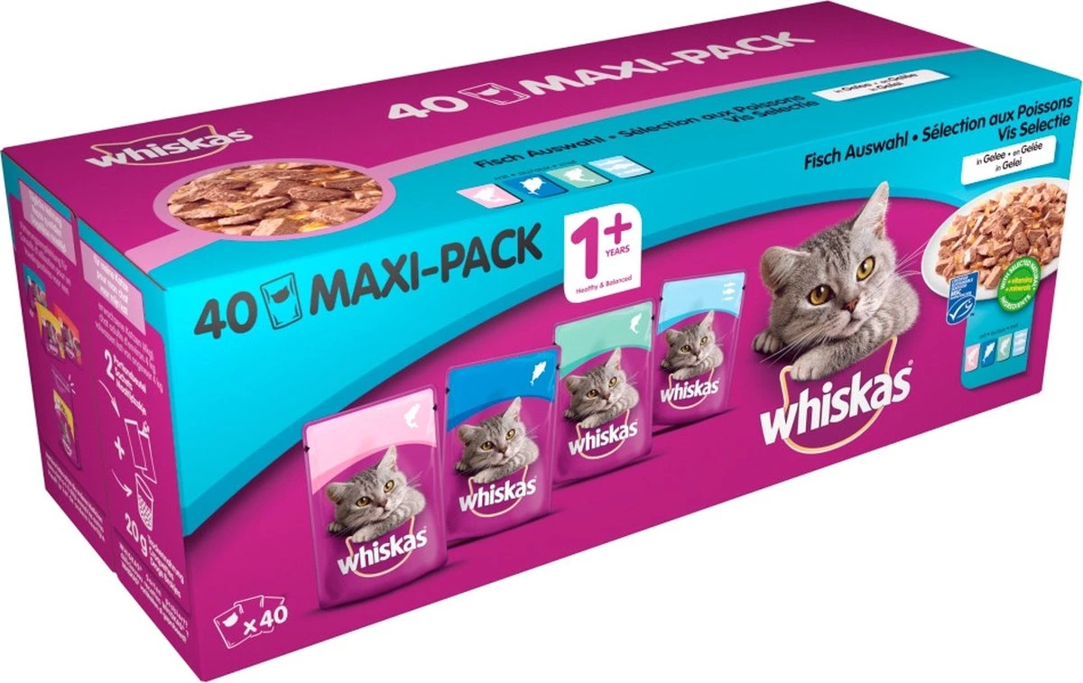 Whiskas Maxi Pack Ragout In Gelee 40x85g 3 Whiskas Maxi Pack Ragout In Gelee 40x85g