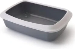 Savic Iriz - Kattenbak - Grijs - 50 X 37 X 14 Cm -Winkel Voor Kattenbenodigdheden 1200x785