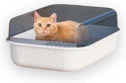 Merkloos Kattenbak - Zwart - Open - Incl. Schep - Modern - Hip - Trendy - Design Kattenbak -Winkel Voor Kattenbenodigdheden 1200x793 4