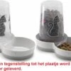 Merkloos - Drink En Voer Dispenser Katten Love - Wit - > 1,5 Liter - 27.5 X 27.4 X 21.2 Cm -Winkel Voor Kattenbenodigdheden 1200x797 1