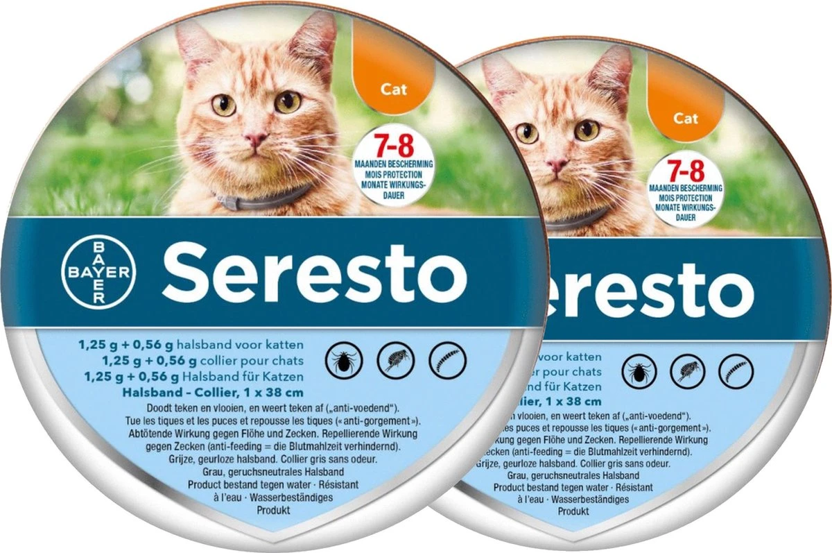 Seresto Teken- En Vlooienband Kat - Anti Tekenmiddel - 2 Stuks X 38 Cm 6 Seresto Teken- En Vlooienband Kat - Anti Tekenmiddel - 2 Stuks X 38 Cm - Afbeelding 4