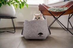 Djambo Grijs Kattenmand Vilt Met 1 Zacht Kussen - Elegant En Praktisch Kattenbed - Comfortabel En Origineel Design -Winkel Voor Kattenbenodigdheden 1200x798 7