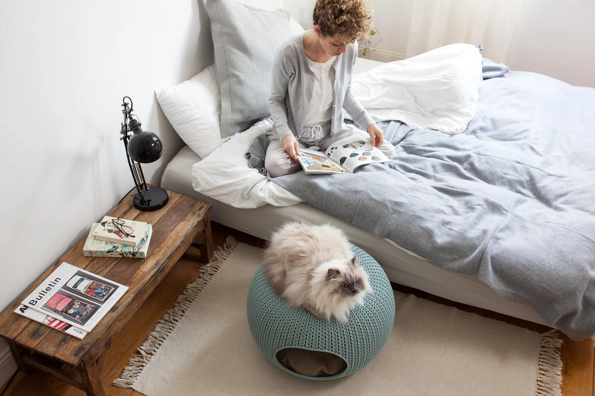 Curver Cozy Pet Home - Kattenmand - Crème - Ø 55 Cm 8 Curver Cozy Pet Home - Kattenmand - Crème - Ø 55 Cm - Afbeelding 6