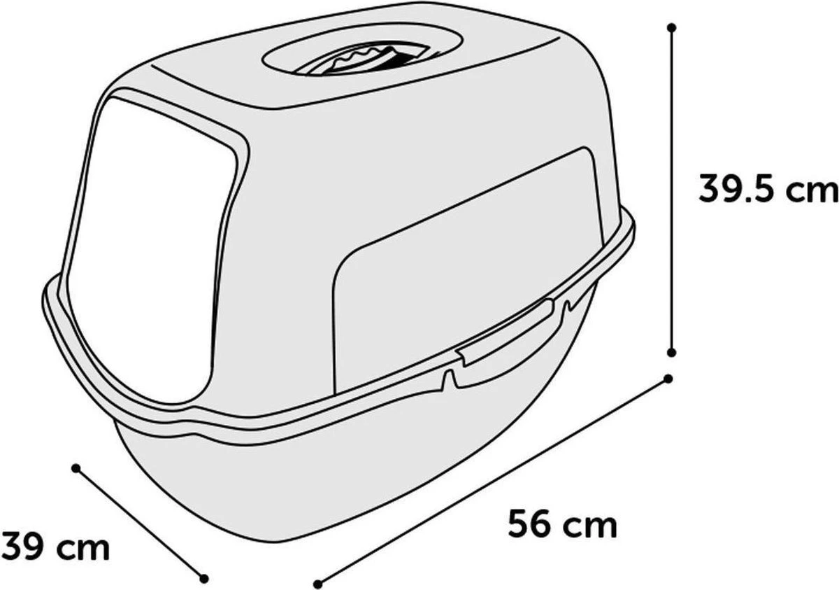 Kattenbak Lexie Zwart - Zwart - 39 X 56 X 39.5 Cm 5 Kattenbak Lexie Zwart - Zwart - 39 X 56 X 39.5 Cm - Afbeelding 3