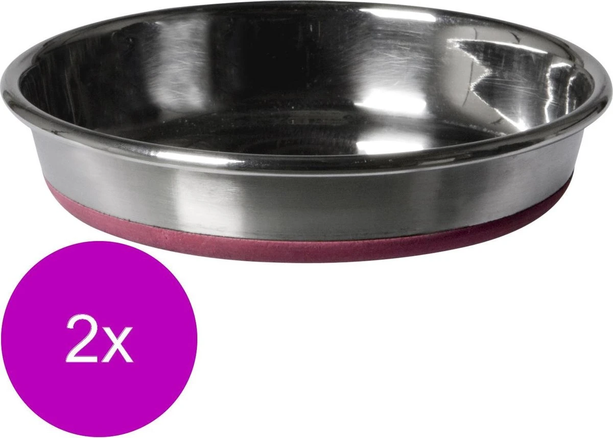 Adori Durapet Rvs Bak Non-Slip - Kattenvoerbak - 2 X 13 Cm Kat 3 Adori Durapet Rvs Bak Non-Slip - Kattenvoerbak - 2 X 13 Cm Kat