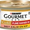 Gourmet Gold Fijne Hapjes - Kattenvoer Natvoer - Zalm & Kip - 24 X 85 Gr -Winkel Voor Kattenbenodigdheden 1200x859 1