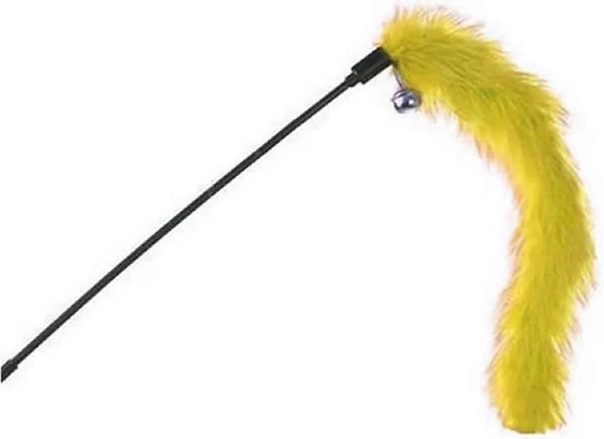 Merkloos Een Vrolijke Speelhengel In De Kleur Geel Met Belletje. 3 Merkloos Een Vrolijke Speelhengel In De Kleur Geel Met Belletje.