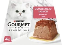 Gourmet Revelations Mousse - Kattenvoer Natvoer - Zalm - 24 X 57 G -Winkel Voor Kattenbenodigdheden 1200x877 2