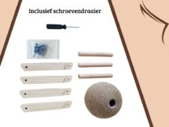 Janse Katten Krab Bal - Katten Speelgoed - Krabmeubel - Kattenkrabpaal - Krabplank - Krabbal - Kattenspeeltje - Krabbol - Inclusief Kattenkruid -Winkel Voor Kattenbenodigdheden 1200x903 2