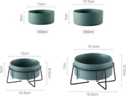 GIZMO 2x Voerbak Kat - 400 Ml - Groen - Keramische Drink- & Voerbakken Met Standaard - 13 Cm - 2 Stuks 21 GIZMO 2x Voerbak Kat - 400 Ml - Groen - Keramische Drink- & Voerbakken Met Standaard - 13 Cm - 2 Stuks -Winkel Voor Kattenbenodigdheden 1200x917 5